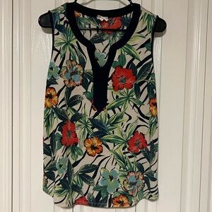 Floral Sleeveless Top - Multicolor